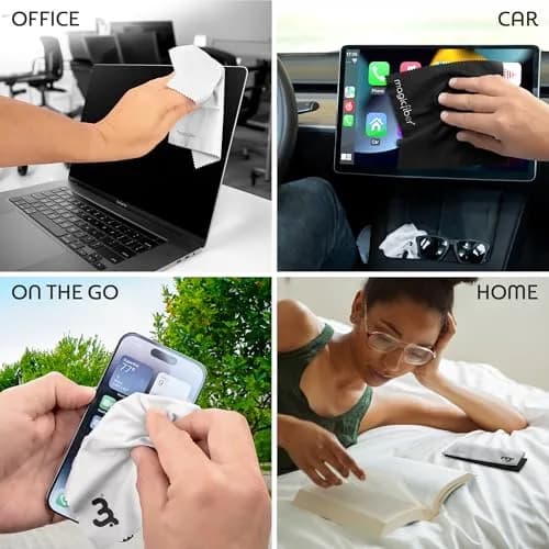 MagicFiber Microfiber Cleaning Cloths (2-Pack, 15cm x 18cm) | Streak-Free Clarity for Screens & Lenses thumbnail 5