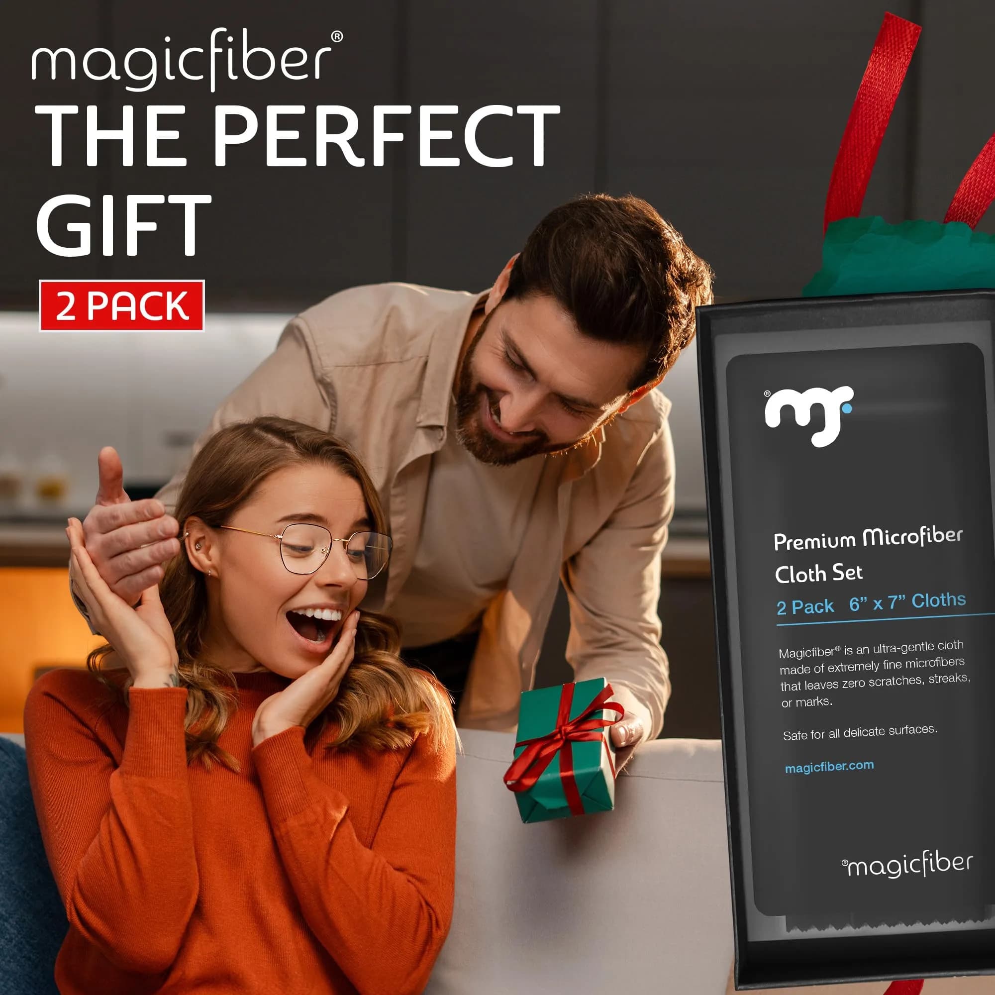 MagicFiber Microfiber Cleaning Cloths (2-Pack, 15cm x 18cm) | Streak-Free Clarity for Screens & Lenses - view 6