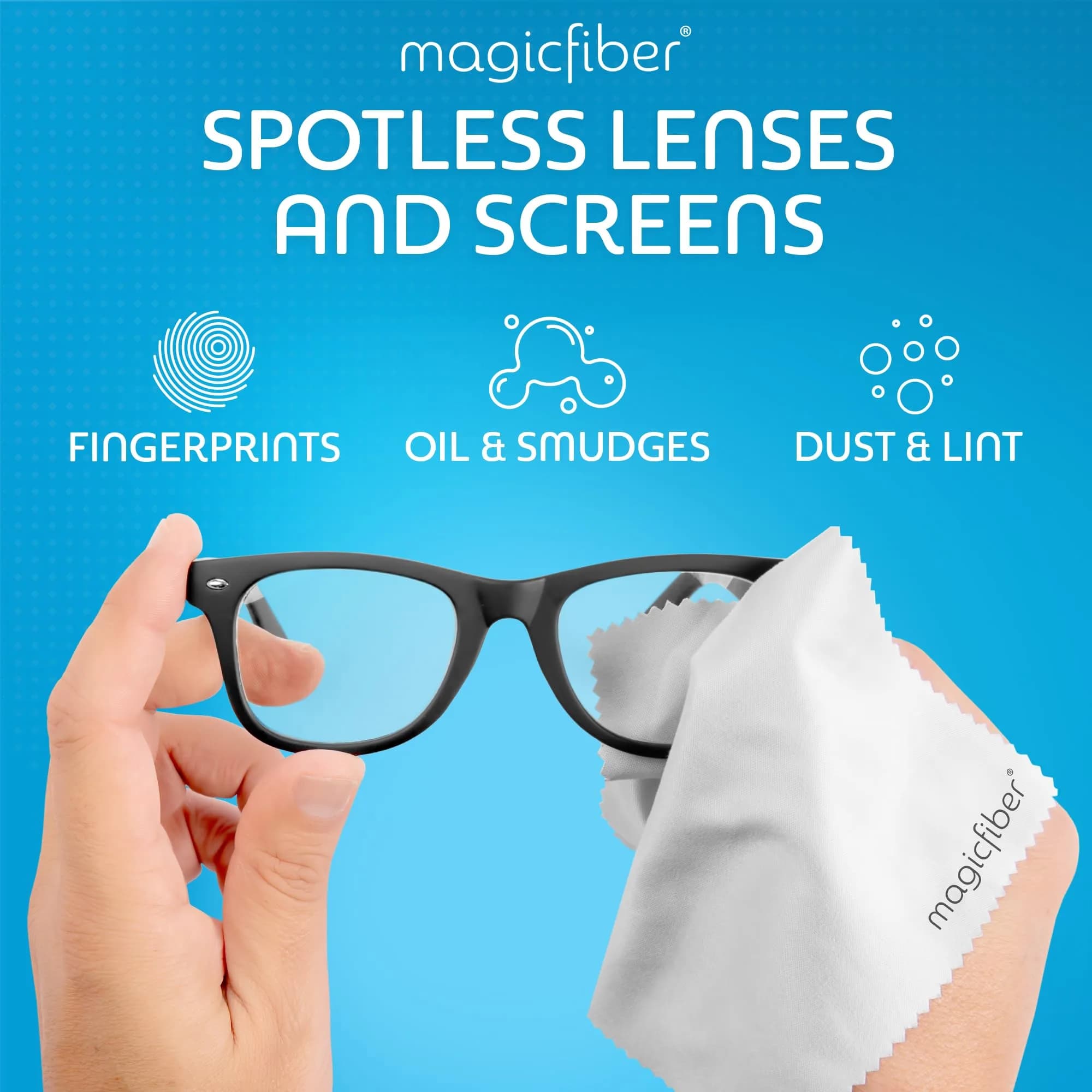 MagicFiber Microfiber Cleaning Cloths (2-Pack, 15cm x 18cm) | Streak-Free Clarity for Screens & Lenses - view 2