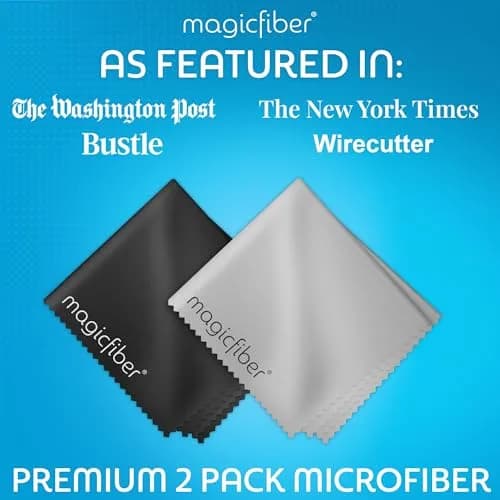 MagicFiber Microfiber Cleaning Cloths (2-Pack, 15cm x 18cm) | Streak-Free Clarity for Screens & Lenses thumbnail 3