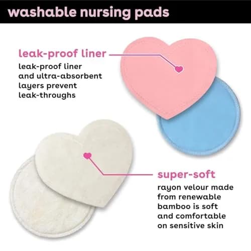 Bamboobies Nursing Pads for Breastfeeding, 8 Pads (Ultra Thin & Overnight) | USA Import with Duties Included thumbnail 3