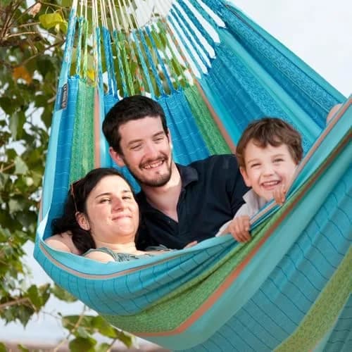 LA SIESTA Flora Hammock XL King | Organic Cotton, Max 440 Lbs, Family Relaxation thumbnail 2