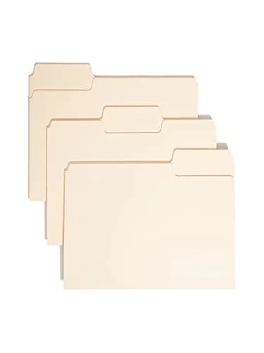 SMEAD SuperTab Heavyweight File Folder, Oversized 1/3-Cut Tab, Letter Size, Manila, 50 Per Box thumbnail 1