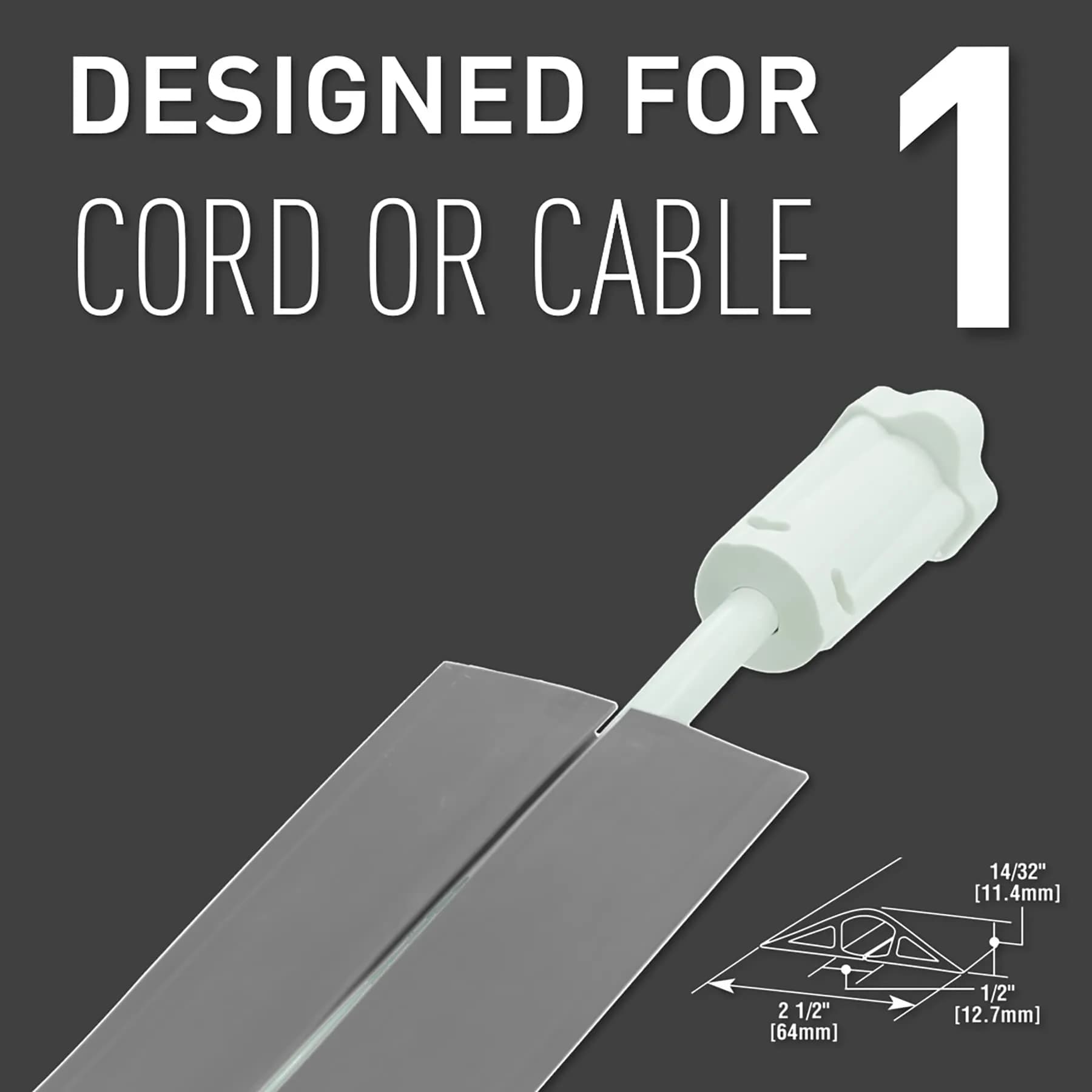 Wiremold Corduct Gray 5 Feet Over Floor Cord Cover | Trip-Free Cable Management - view 3