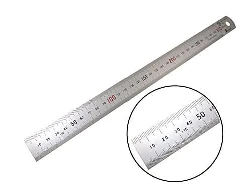 Accpo Shinwa H101-C 300 mm Rigid Metric Machinist Ruler .5 mm & mm Markings | Zero Glare Stainless Steel thumbnail 1