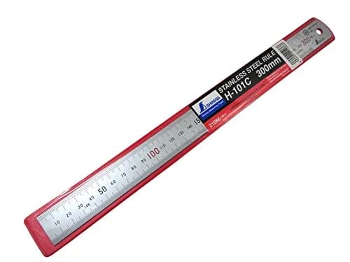 Accpo Shinwa H101-C 300 mm Rigid Metric Machinist Ruler .5 mm & mm Markings | Zero Glare Stainless Steel thumbnail 3