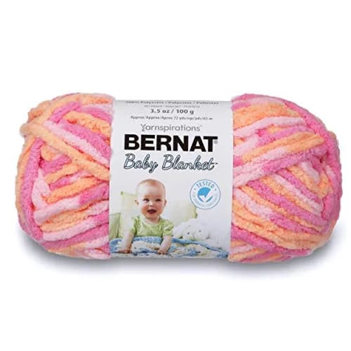 Bernat Baby Blanket Yarn for Crocheting Soft, Peachy — 100g (3.5oz) | #6 Super Bulky Polyester thumbnail 1
