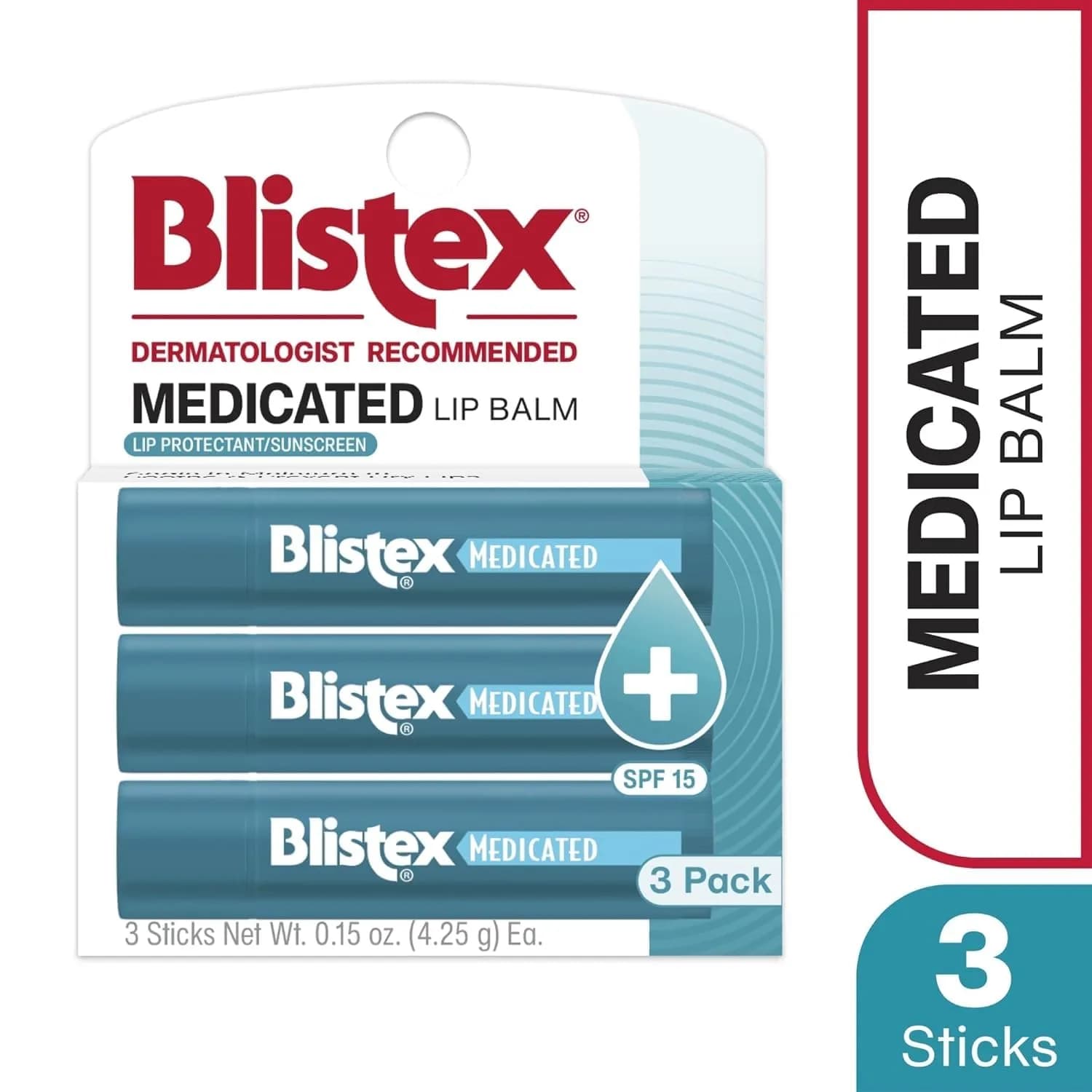 Blistex Medicated Lip Balm 0.45g (0.015oz) | SPF 15 Sun Protection for Dry, Chapped Lips - view 7