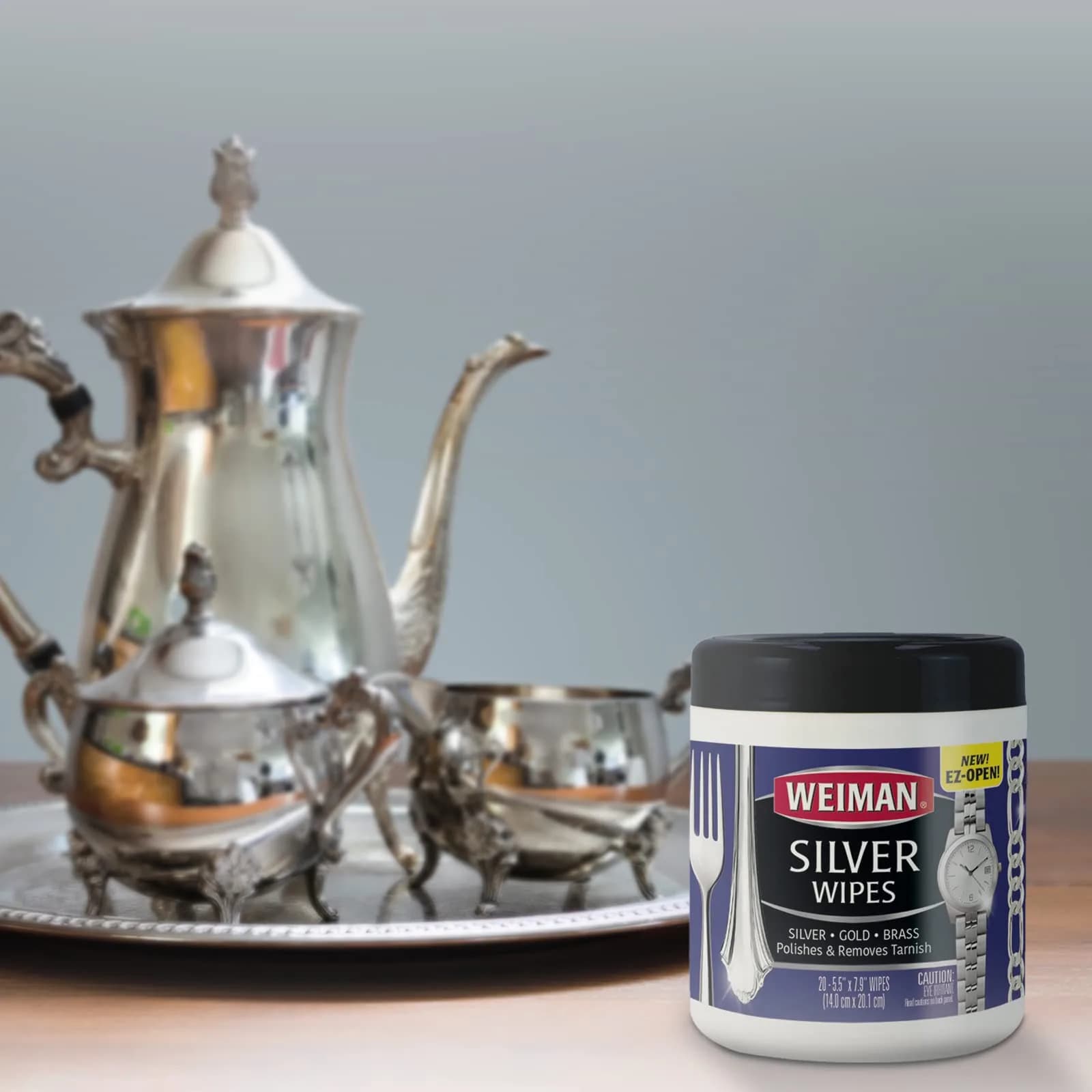 Weiman Silver Wipes 120 Count | Cleans, Polishes & Protects Silver Jewelry, Gold, Brass & Copper - view 6