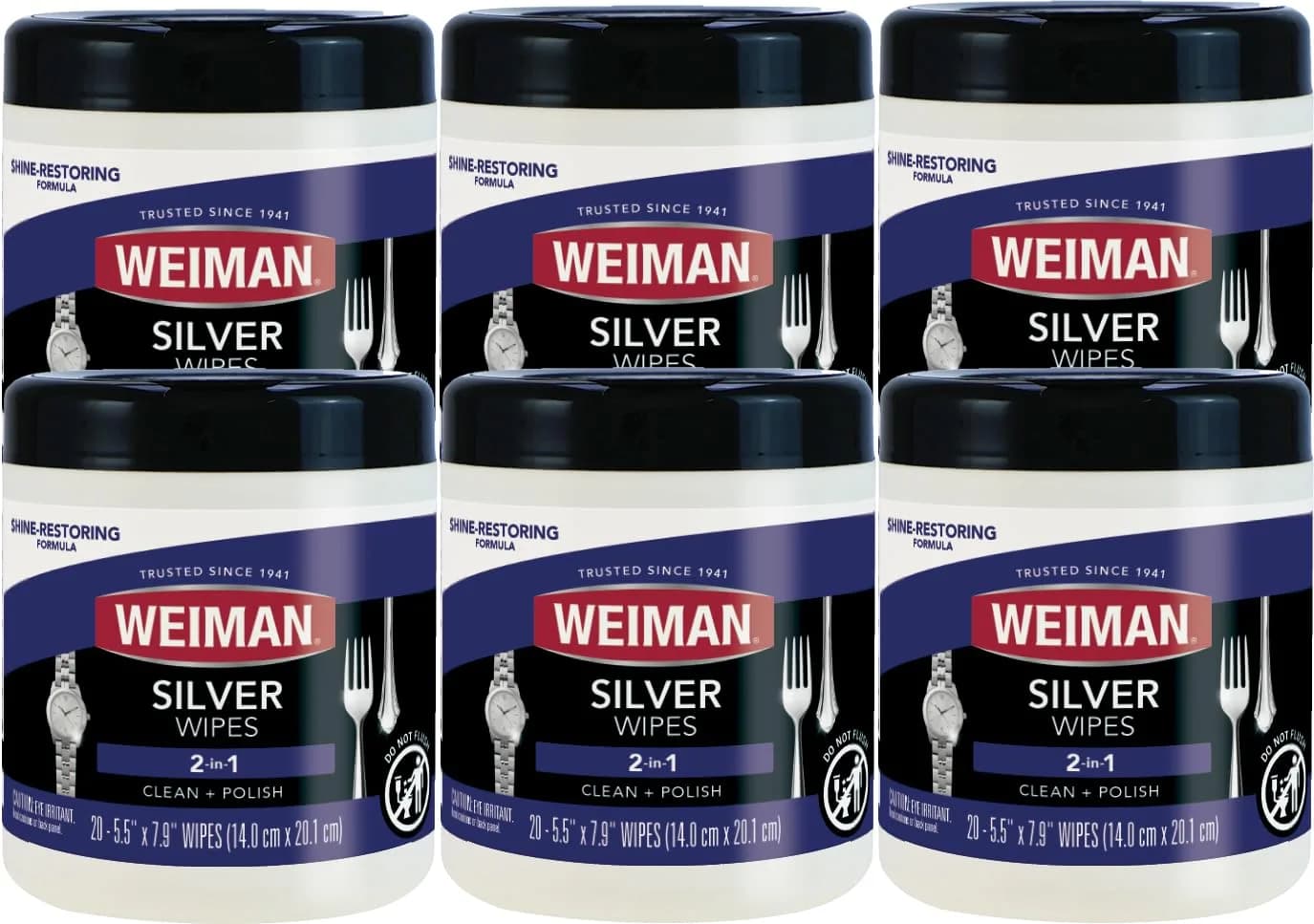 Weiman Silver Wipes 120 Count | Cleans, Polishes & Protects Silver Jewelry, Gold, Brass & Copper - main product image