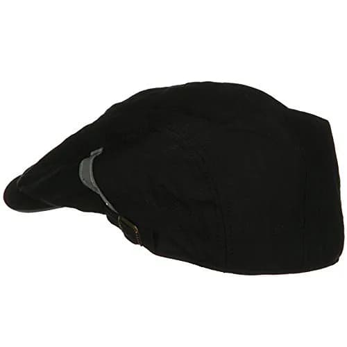 Mega Cap Sandwich Bill Ivy Cap - Black 2.75 inch Bill | Casual Cotton Hat for Men thumbnail 2