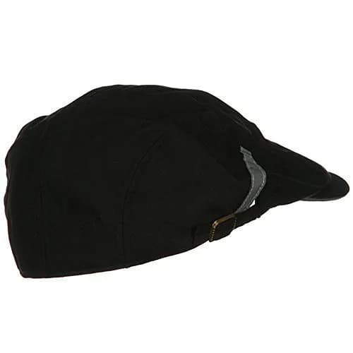 Mega Cap Sandwich Bill Ivy Cap - Black 2.75 inch Bill | Casual Cotton Hat for Men thumbnail 3