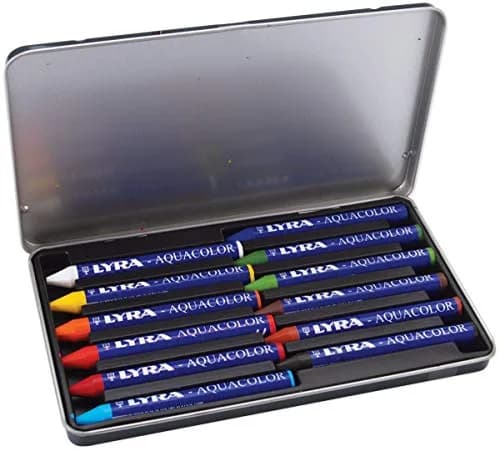 Lyra Aquacolor Wax Crayons - 12 Water Soluble Crayons for Artists | Highly Pigmented & Lightfast thumbnail 4
