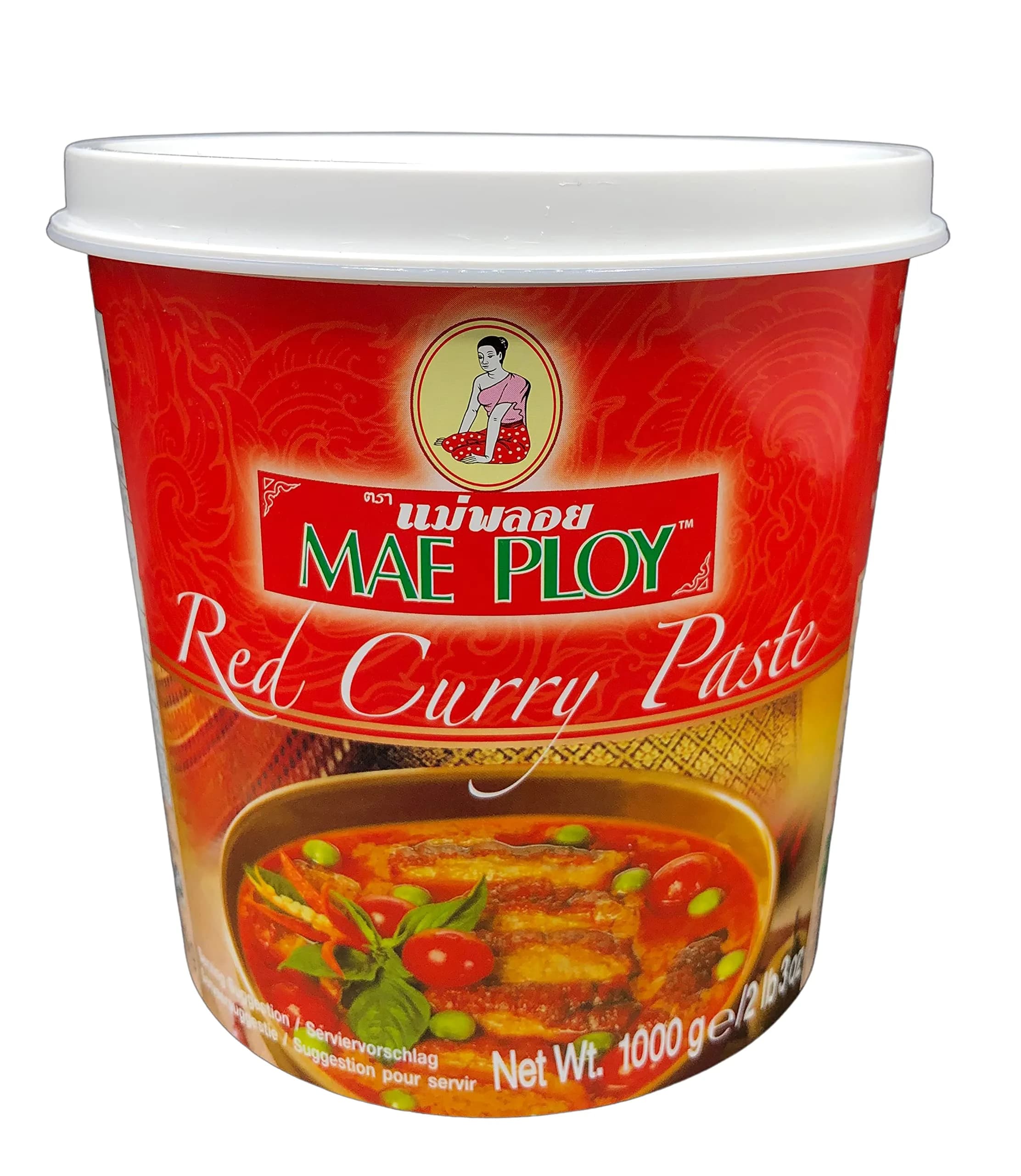 Mae Ploy Red Curry Paste 1kg (35.2oz) | Authentic Thai Flavor for Indian Kitchens - main product image