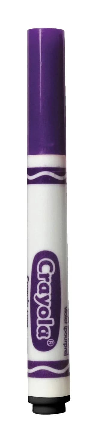 Crayola Broad Line Markers - Violet (12 Count, 2mm+ Tip) | Non-Toxic, Water-Based Ink for Art & Crafts — Violet Purple