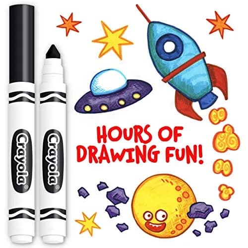 Crayola Broad Line Markers - Black (12 Count, 2mm+ Tip) | Non-Toxic, Water-Based Ink for Paper thumbnail 4