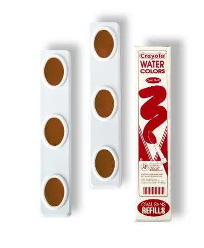 Crayola Oval Pans Watercolor Refills, Brown | 50ml (1.7 Fl Oz) | Non-Toxic Washable Paint thumbnail 2