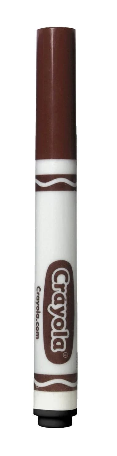 Crayola Broad Line Markers, Brown, 12 Count Bulk Markers | Non-Toxic Water-Based Ink - main product image