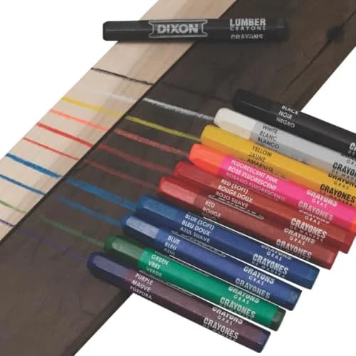 Dixon Industrial Lumber Marking Crayons Soft-Red 12-Pack | Fade-Proof, Water-Proof, Smear-Proof thumbnail 4