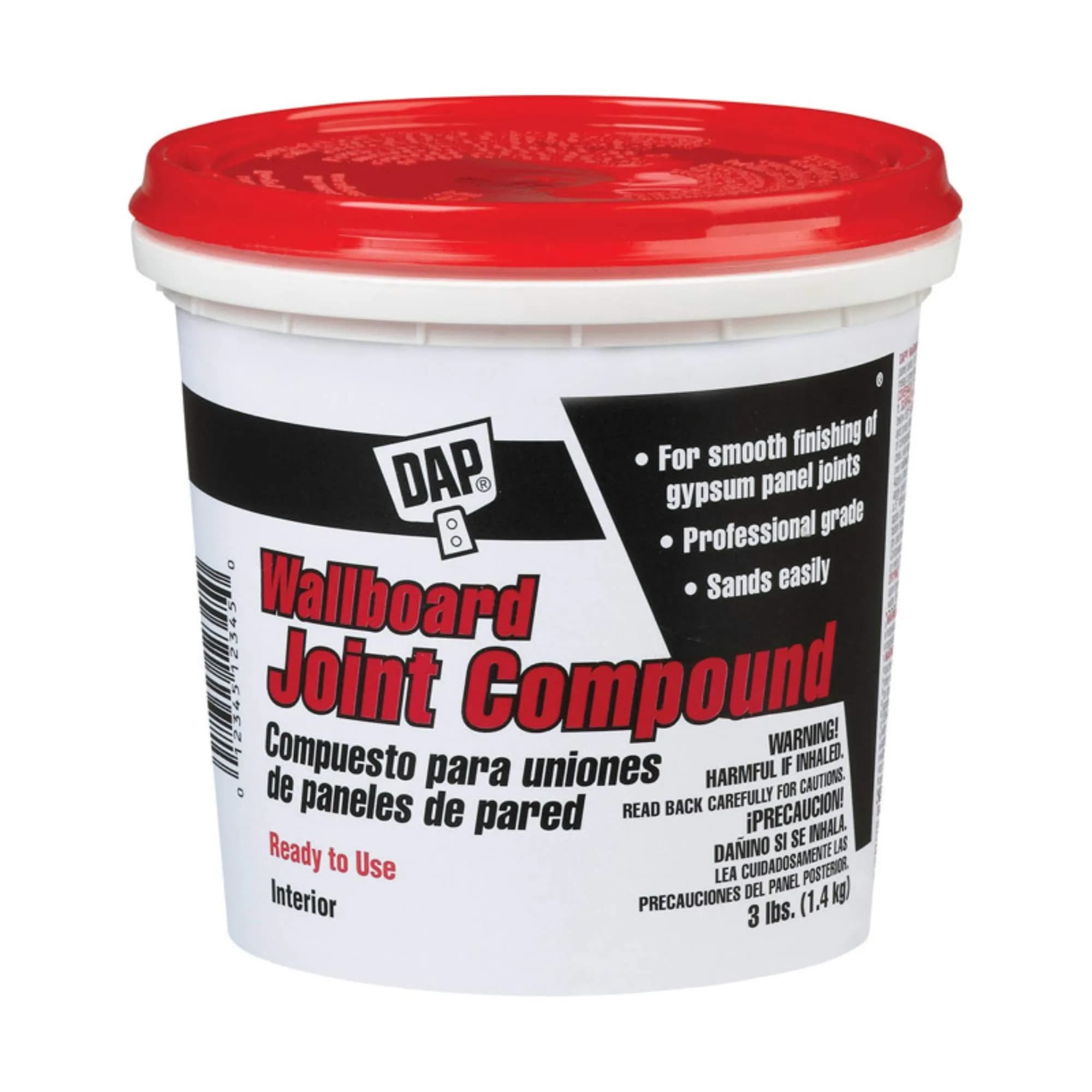 DAP White All Purpose Joint Compound 3 lb (1.36 kg) | Minimal Shrinkage and Easy Sanding — WHITE