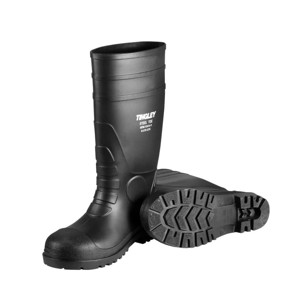 Tingley Men's G1 Steel Toe Work Boots, Black, 14 US (48 EU) | Waterproof Mid-Calf Safety Footwear - main product image
