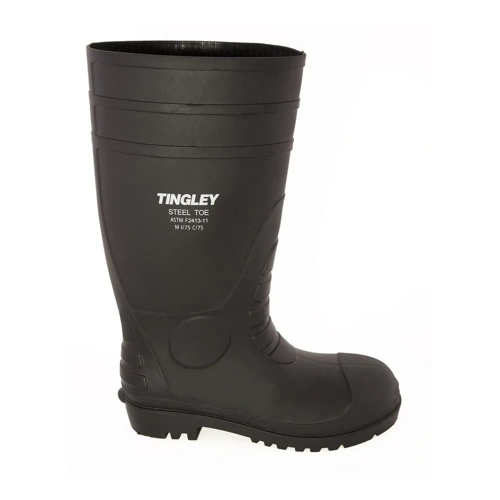 Tingley Men's G1 Steel Toe Work Boots, Black, 14 US (48 EU) | Waterproof Mid-Calf Safety Footwear - view 4
