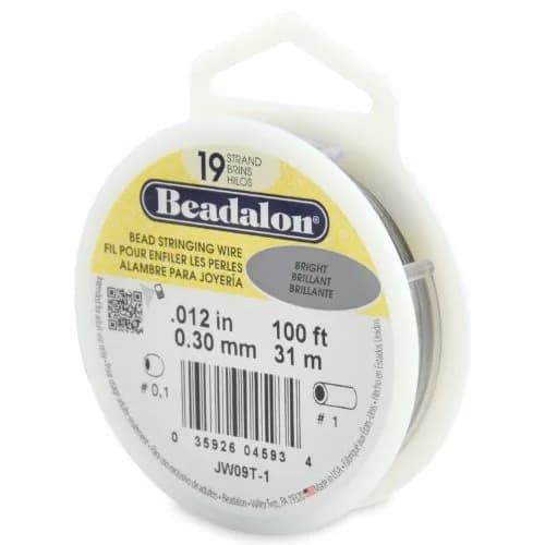 Beadalon 19 Strand Beading Wire .30 mm (0.012 in) Bright | Professional Grade for Jewelry Making thumbnail 1