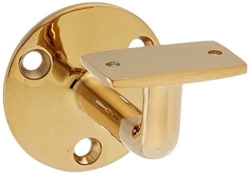 Deltana Hand Rail Bracket 3" Projection (7.62 cm) Lifetime Polished Brass | USA-Sourced Hardware thumbnail 1