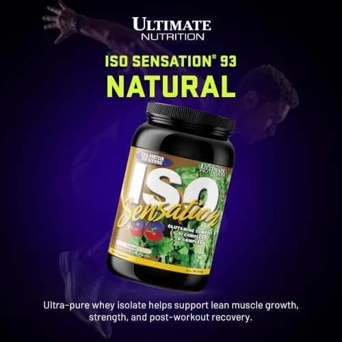 Ultimate Nutrition ISO Sensation 93 Whey Isolate, Natural, 2.27kg (5lb) | Supports Lean Muscle & Recovery thumbnail 2