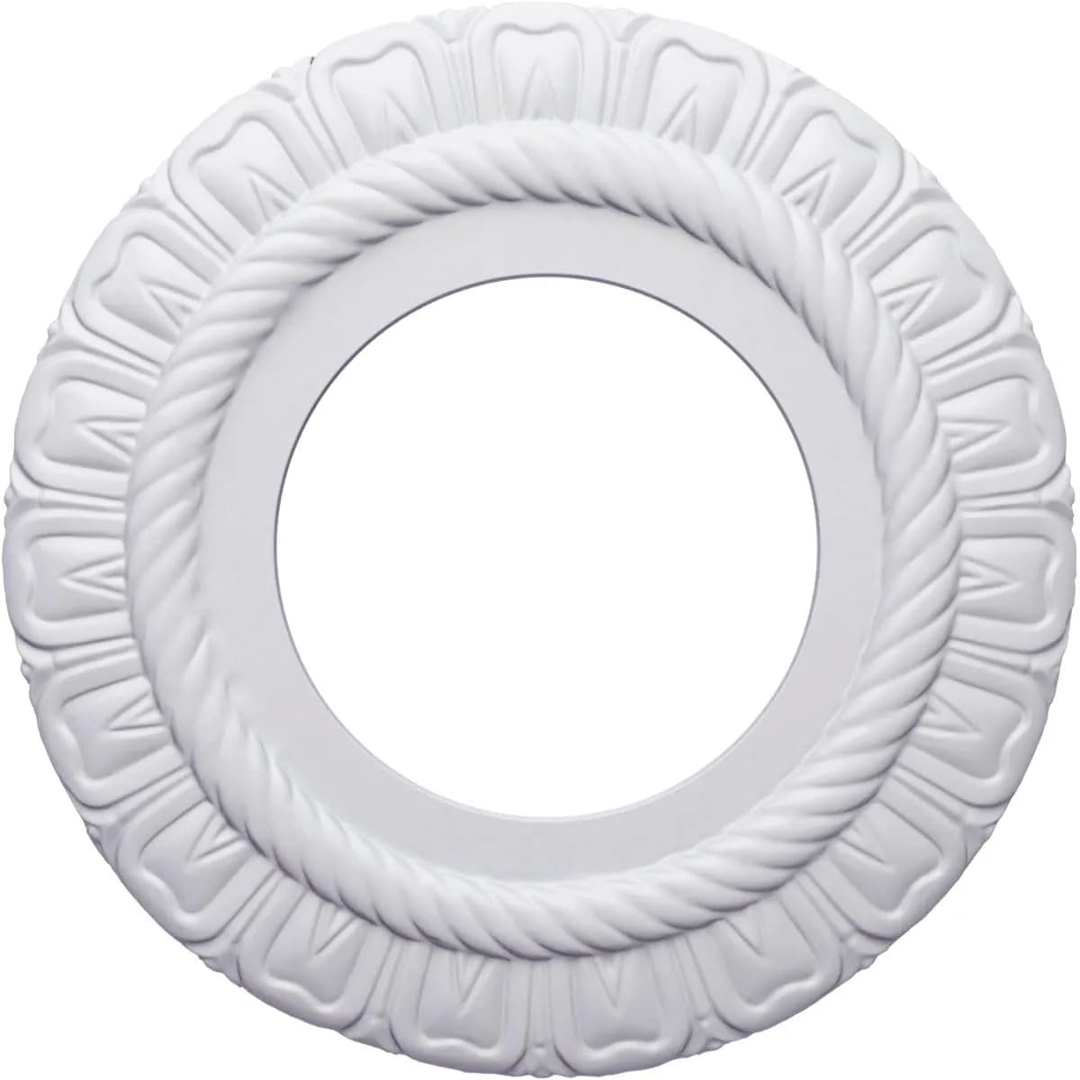 Ekena Millwork Claremont Ceiling Medallion 9"OD x 4 1/2"ID x 1/2"P (22.9cm OD x 11.4cm ID x 1.3cm P) | Lightweight Polyurethane for Easy Installation