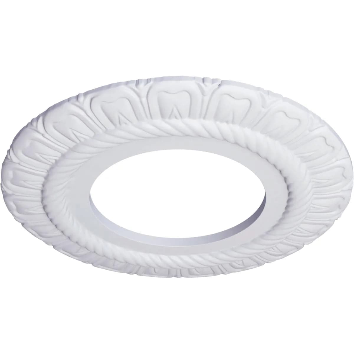 Ekena Millwork Claremont Ceiling Medallion 9"OD x 4 1/2"ID x 1/2"P (22.9cm OD x 11.4cm ID x 1.3cm P) | Lightweight Polyurethane for Easy Installation - view 2