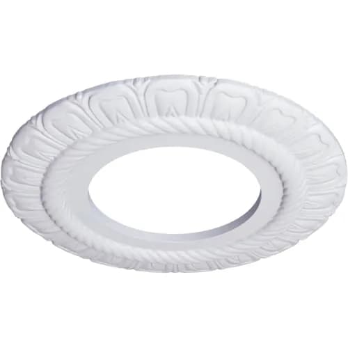 Ekena Millwork Claremont Ceiling Medallion 9"OD x 4 1/2"ID x 1/2"P (22.9cm OD x 11.4cm ID x 1.3cm P) | Lightweight Polyurethane for Easy Installation thumbnail 2