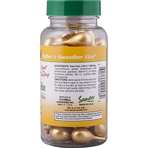 Sanar Naturals Healthy Skin Vitamin E & Aloe Vera Lotion Capsules | Supports Hydrated, Smooth Skin in a Travel-Friendly Pack thumbnail 8