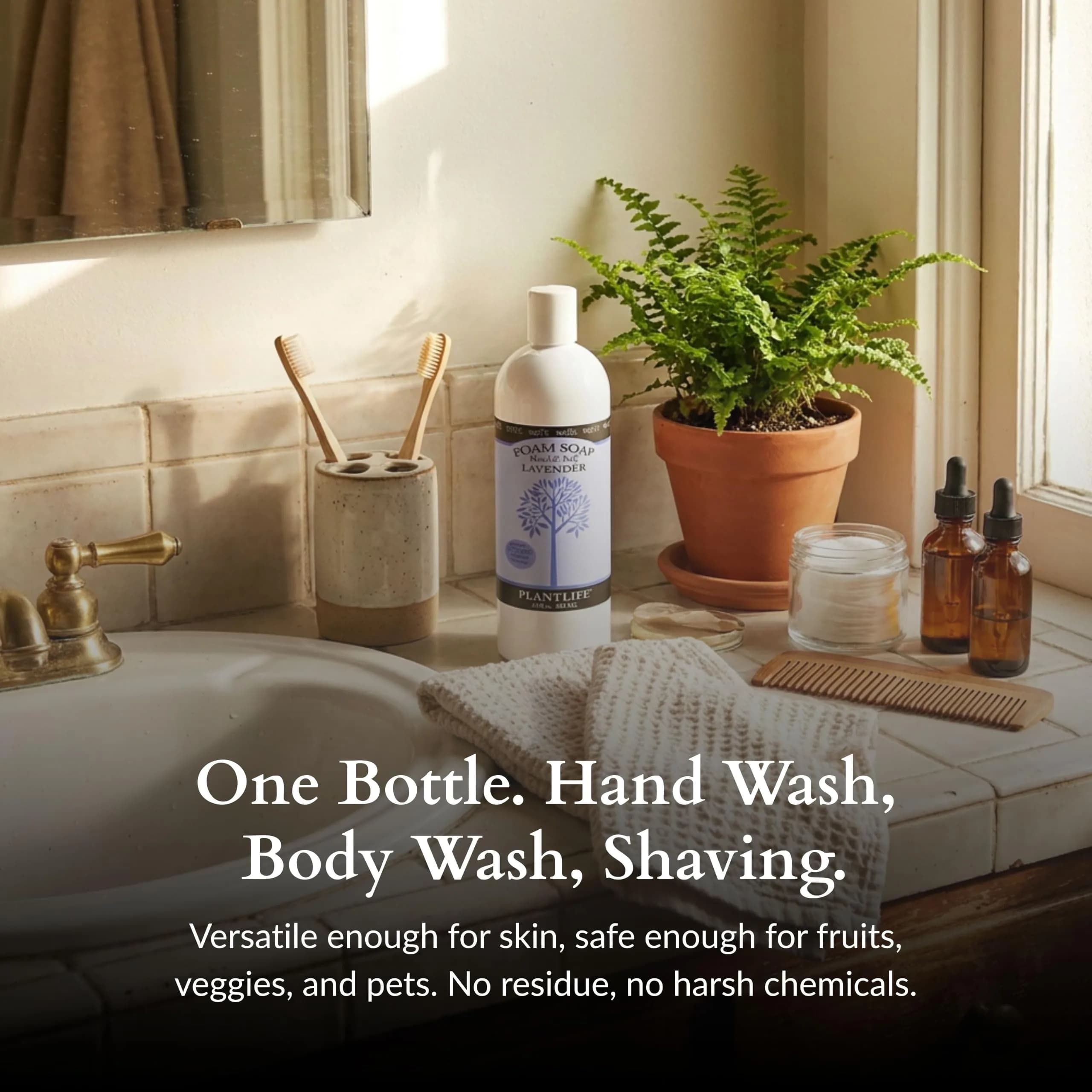 Plantlife Lavender Foam Soap Refill 473ml (16 Fl Oz) | Gentle Moisturizing Body Wash for All Skin Types - view 4