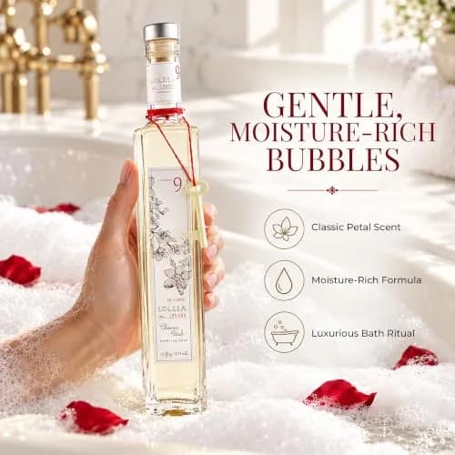 LOLLIA in Love Bubble Bath 16 fl oz | Romantic Petal Scent, Gentle & Moisturizing thumbnail 6
