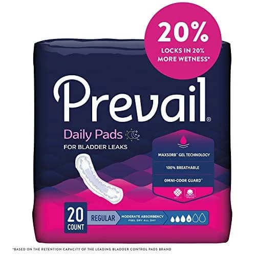 Prevail Moderate Absorbency Daily Pads for Bladder Leaks 20 Count | 26.9 cm (10.6 in) | Breathable Technology for Skin Comfort thumbnail 6