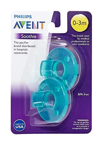 Philips Avent Soothie Pacifier 0-3 Months, 2 Count | Hospital-Grade Silicone, BPA-Free thumbnail 1