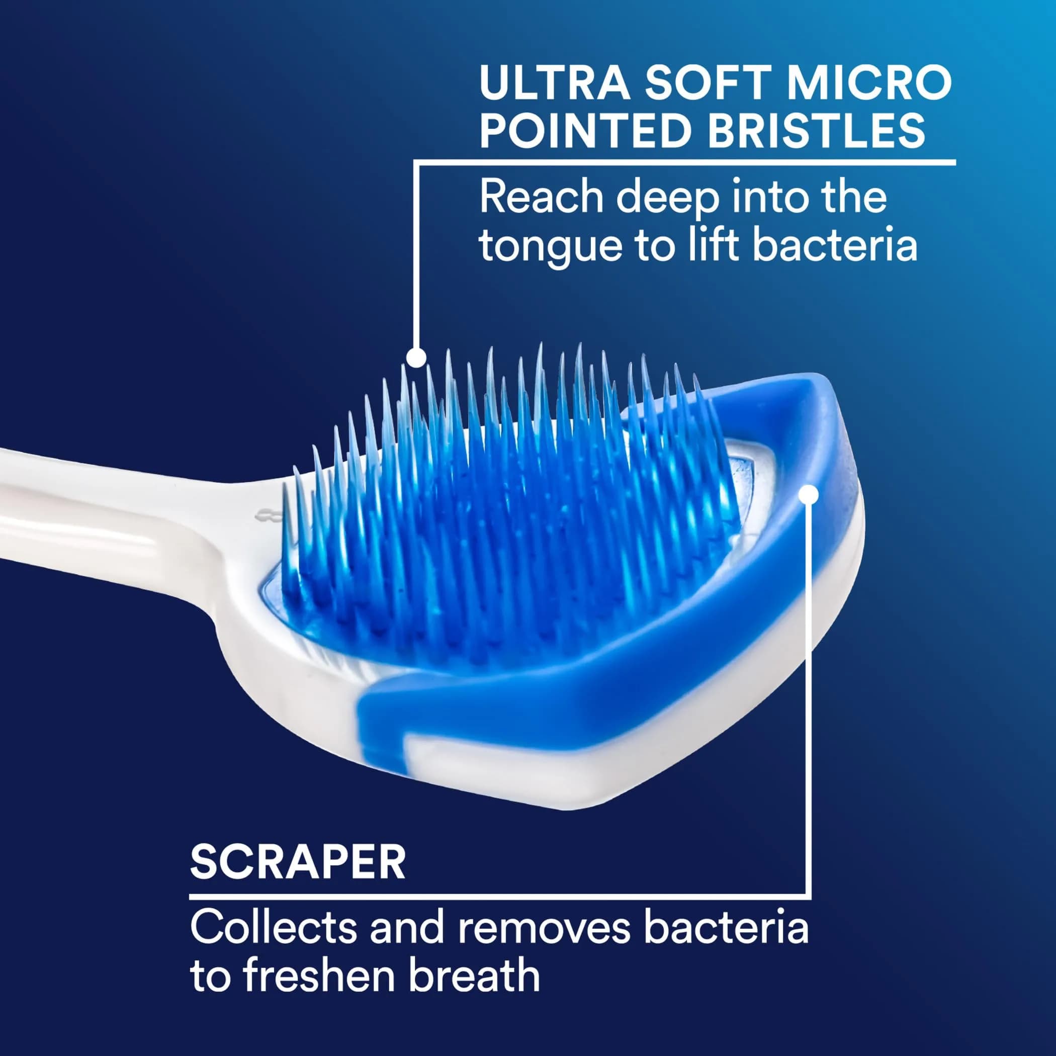 Orabrush Tongue Scraper Multi 4 Count | Dual-Action Bristles for Fresh Breath - view 4