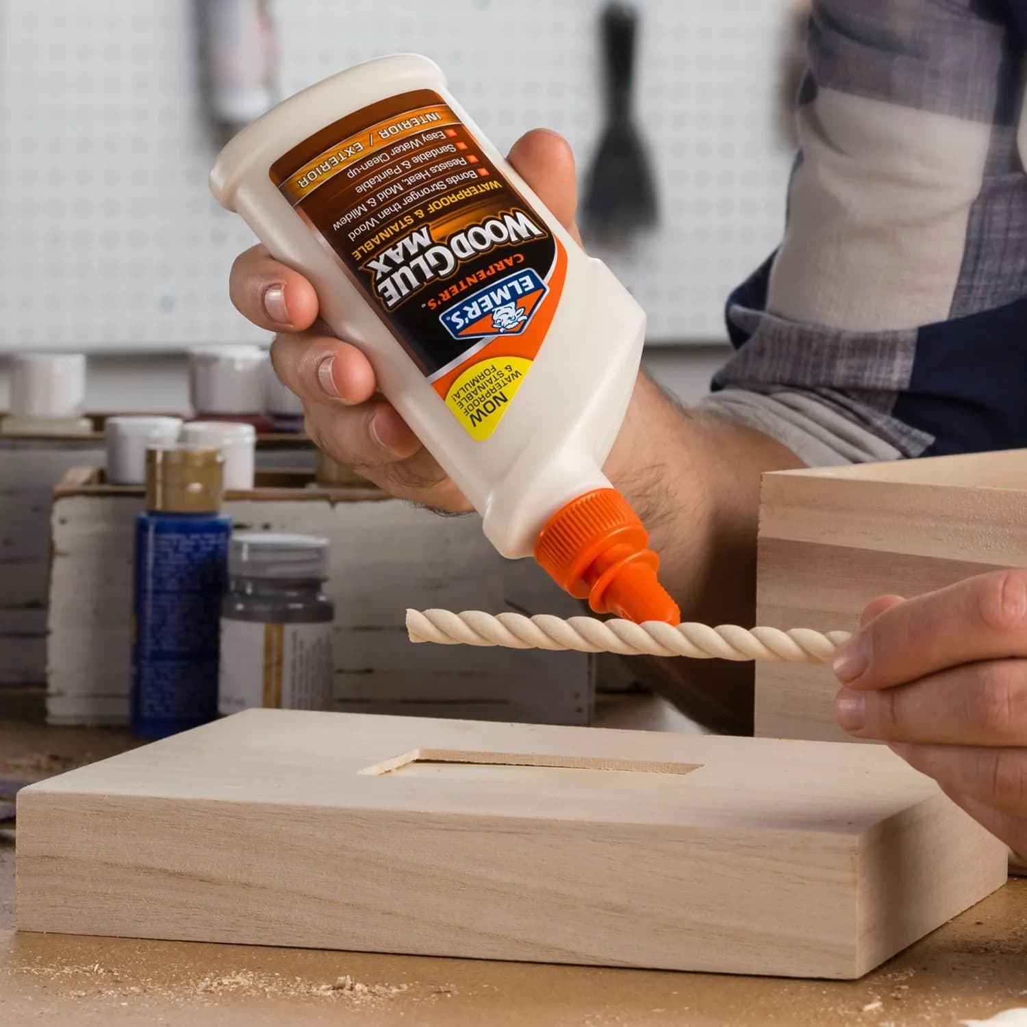 Elmer's Carpenter's Wood Glue Max Interior and Exterior 16 Ounces (473 ml) | Extra-Strength, Sandable, Paintable - view 4