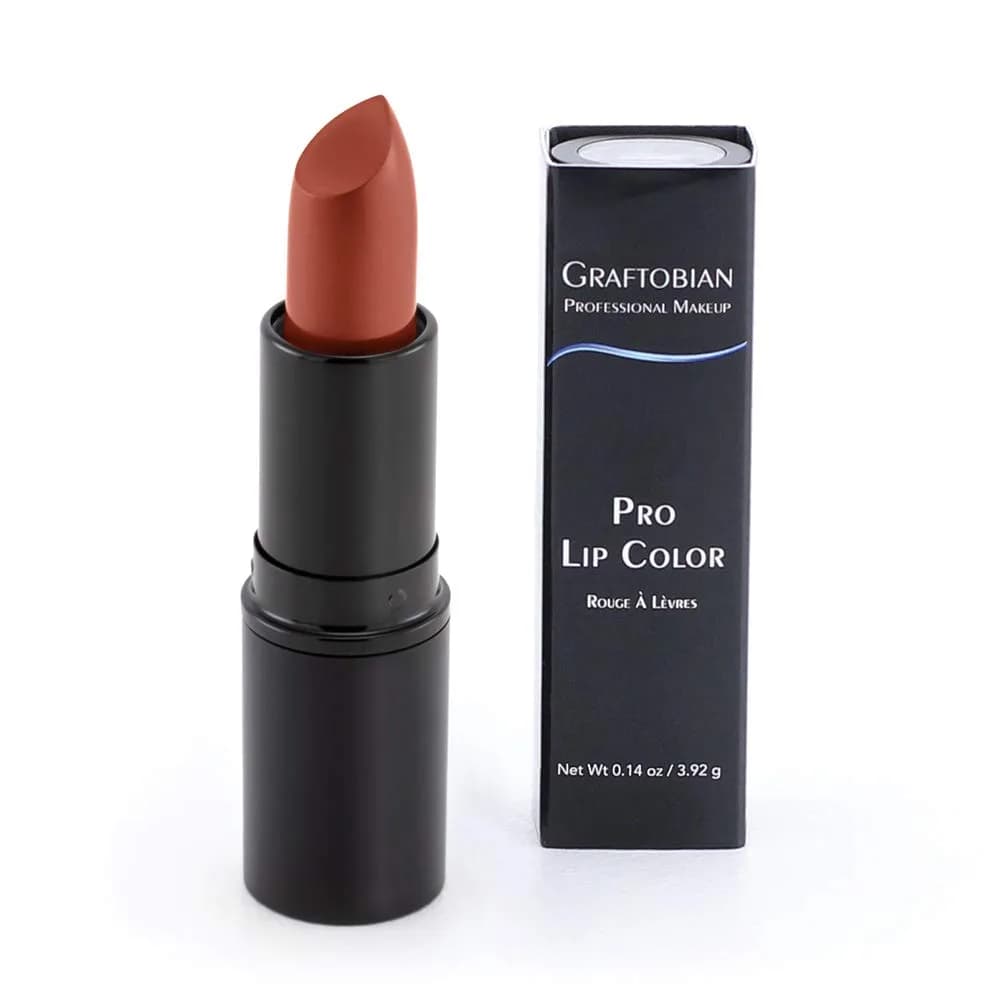 Graftobian Professional Color Lipstick - Ultra Long-Wearing, Comfortable Texture, Full Range of HD Shades, For All Skin Tones and Undertones, Velvety Smooth Semi-Matte Finish, Blue — Autumn Rust