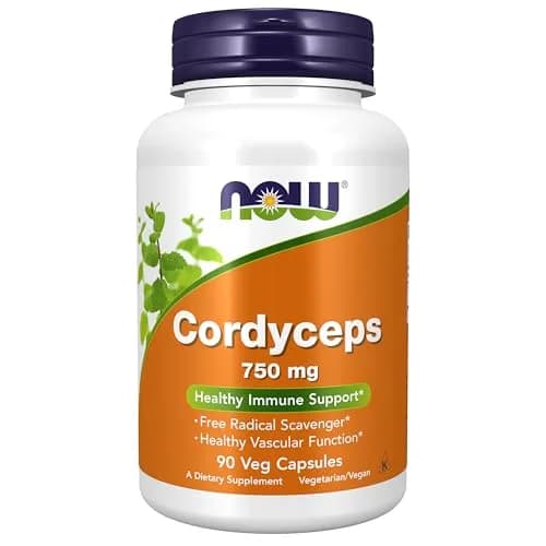 NOW Foods Cordyceps 750 mg Herbal Supplement 90 Veg Capsules | Supports Immune Function & Energy thumbnail 1