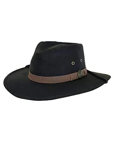 Outback Trading Company Kodiak Cotton Oilskin Hat Brown | UPF 50 Waterproof Western thumbnail 1