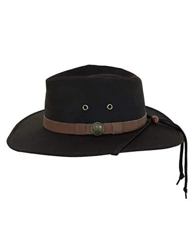 Outback Trading Company Kodiak Cotton Oilskin Hat Brown | UPF 50 Waterproof Western thumbnail 2