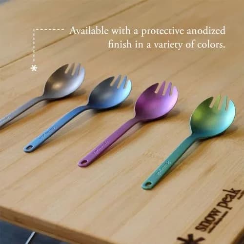 Snow Peak Titanium Spork for Outdoor Use, Portable and Durable, Purple | Ultralight Camping Flatware thumbnail 8