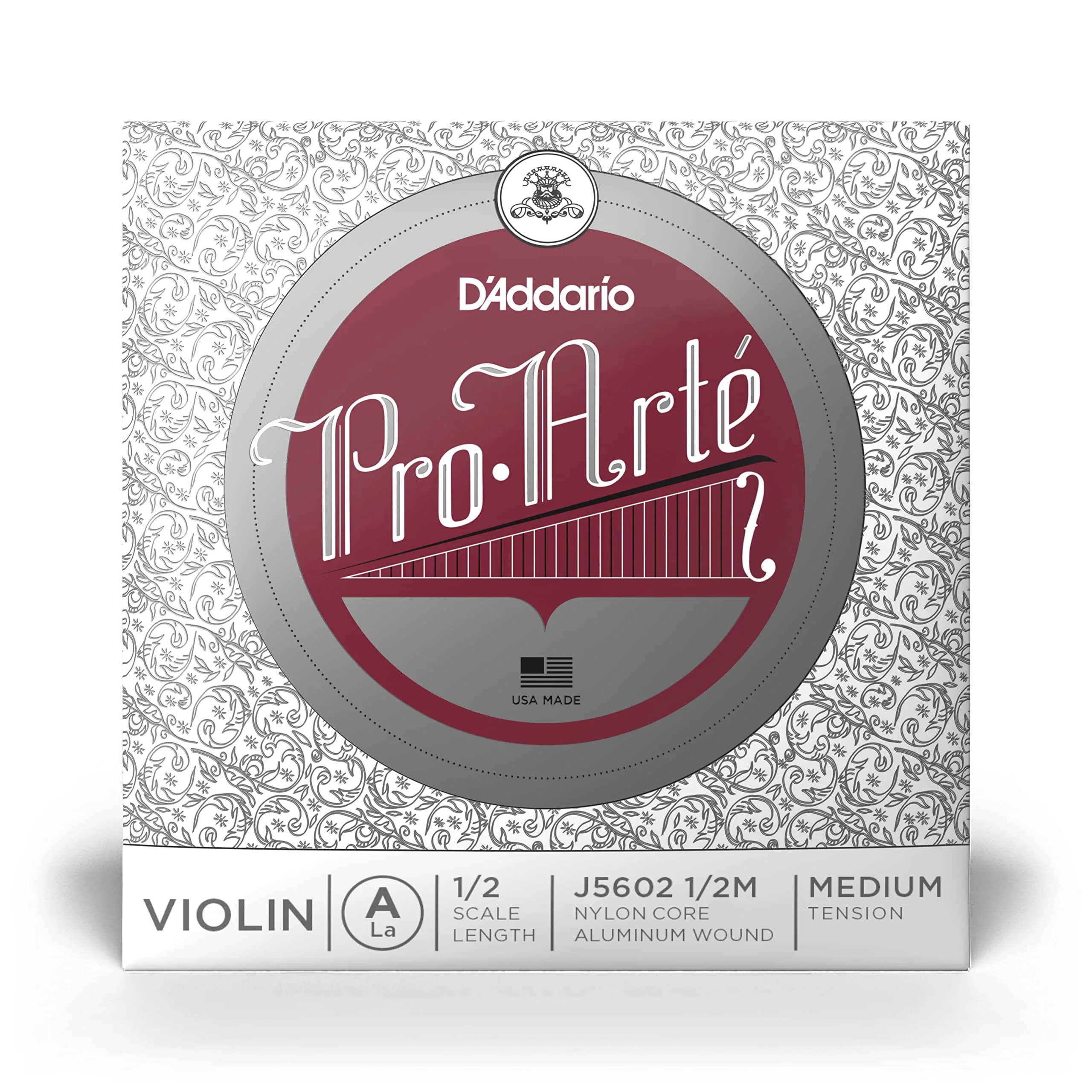 D'Addario Pro-Arte Violin Single A String 1/2 Scale Medium Tension | Warm Mellow Tone - main product image