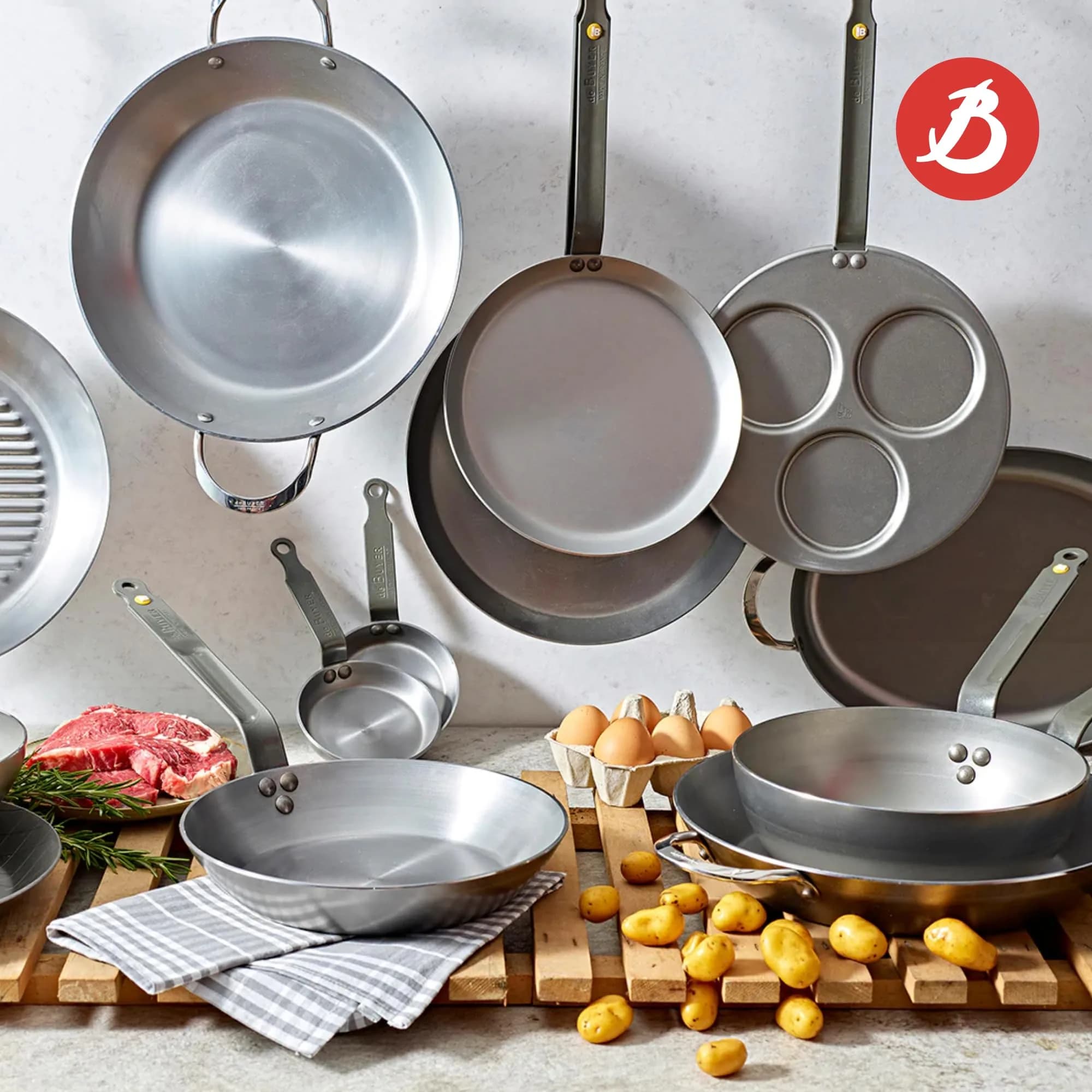 de Buyer MINERAL B Carbon Steel Crepe & Tortilla Pan 27 cm (10.25") | Naturally Non-Stick Finish - view 9