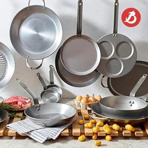 de Buyer MINERAL B Carbon Steel Crepe & Tortilla Pan 27 cm (10.25") | Naturally Non-Stick Finish thumbnail 9