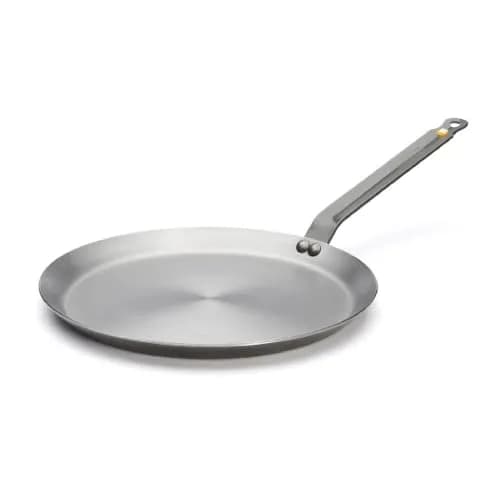 de Buyer MINERAL B Carbon Steel Crepe & Tortilla Pan - 30 cm (12") Diameter, 25 cm (10") Cooking Surface | Naturally Non-Stick Finish thumbnail 1
