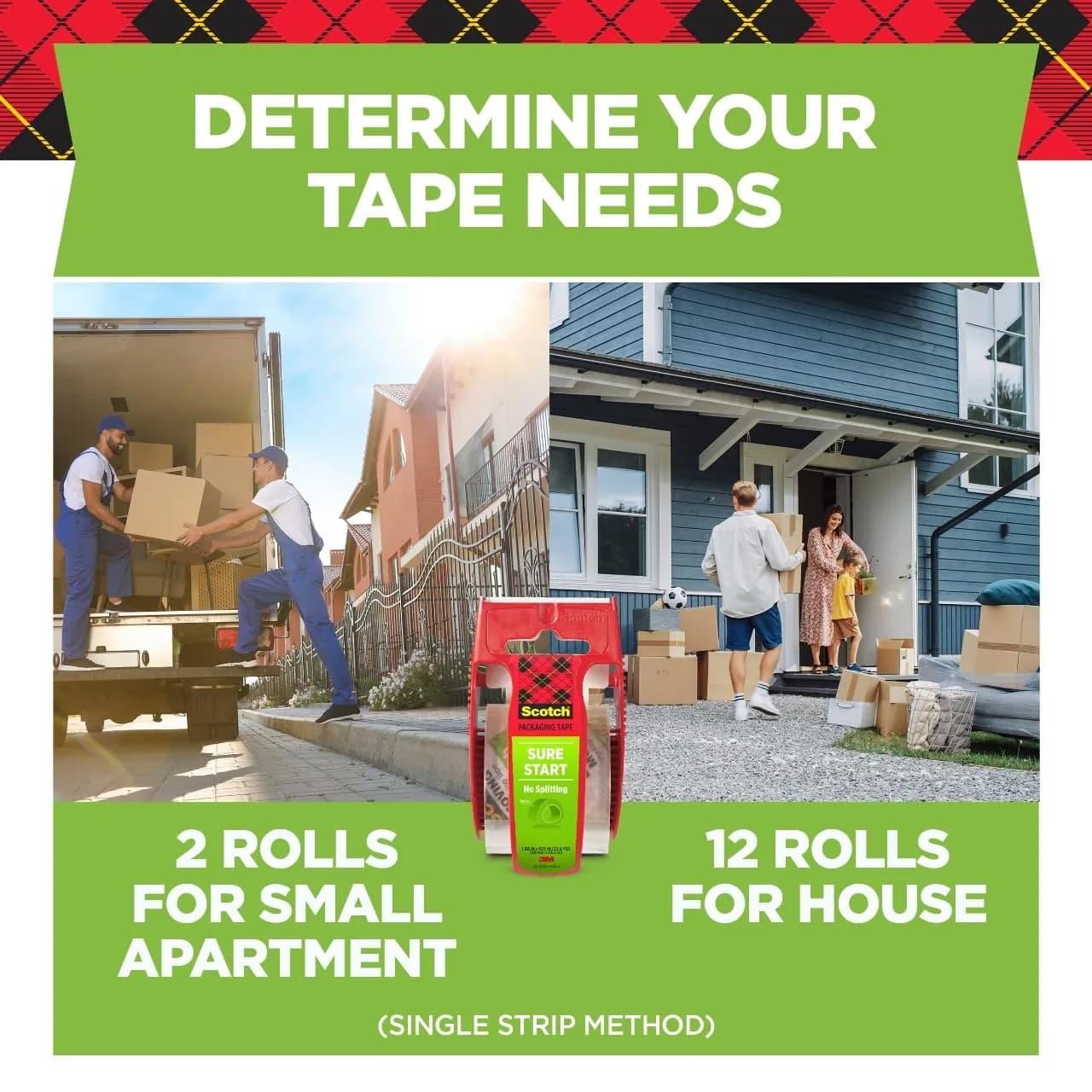 Scotch Sure Start Packing Tape Clear 1.88 in. x 22.2 yd. 6 Rolls | Easy Start & Quiet Unwind - view 5