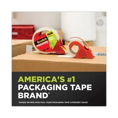 3M Scotch Sure Start Packaging Tape with Dispenser, 2 Inches x 800 Inches (5.56 cm x 2032 cm) | Smooth Unwind, Quiet Roll thumbnail 11